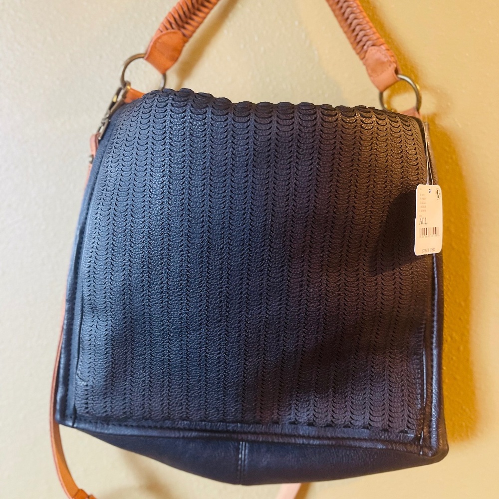 Free people Golden Valley Vegan messenger bag